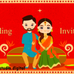 Indian culture digital wedding invitation