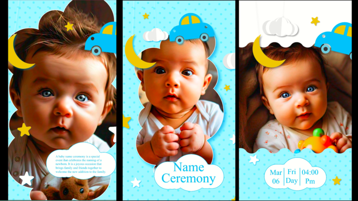 Naming Ceremony Invitation card