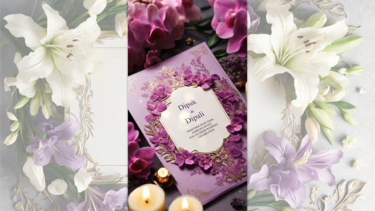 3D Floral Hindu Wedding Invitation