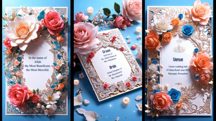 Indian Hindu 3D Wedding Invitations