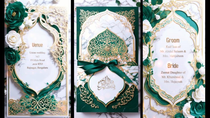 3D Muslim Wedding Invitation