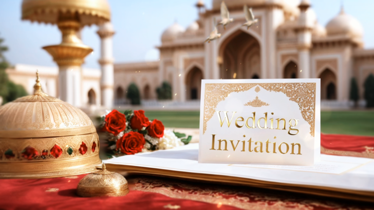 Arabic 3d Wedding Invitation