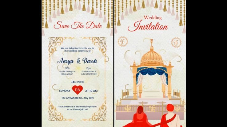 Punjabi Sikh Wedding Invitation