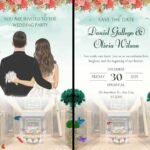 Lush Green Floral Wedding Invitation Video