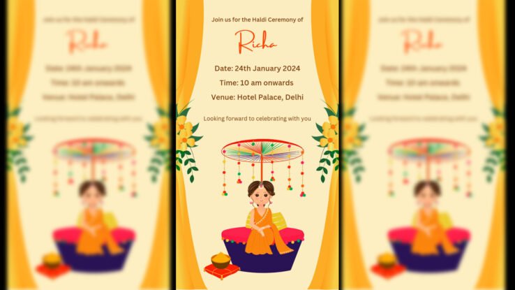 Haldi Celebration Invitation