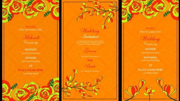 Traditional Hindu Wedding Invitation