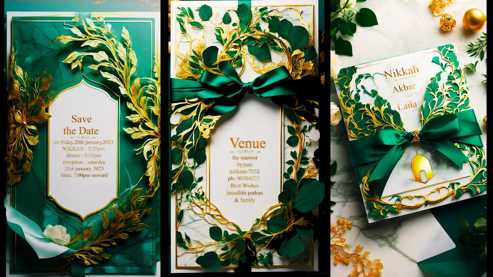 Islamic 3D Wedding Invitation