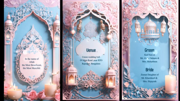 Muslim Nikah Ceremony Invitation