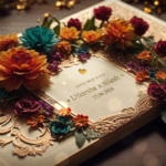 Elegant 3D Floral Wedding Invitation Video