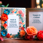 3D Floral Frame Wedding Invitation