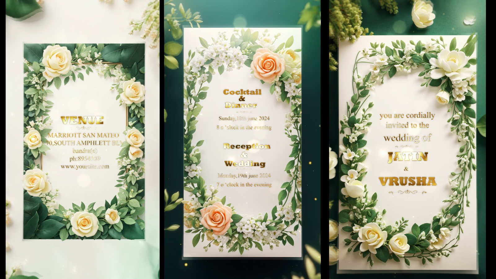 Wedding Invitation video templates