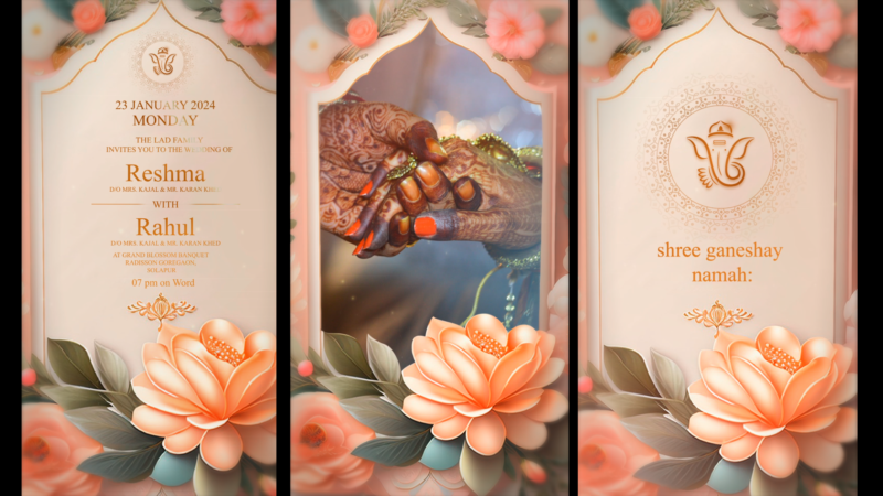 3D Wedding Invitation Free Download – Stunning & Customizable!