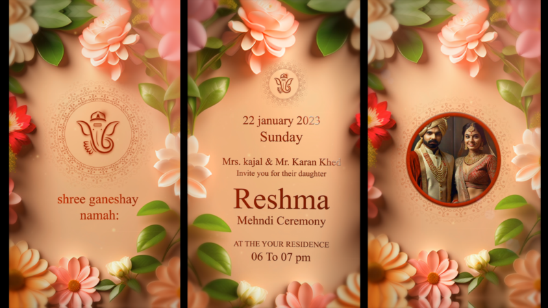 3D wedding customisable invitation free 2025