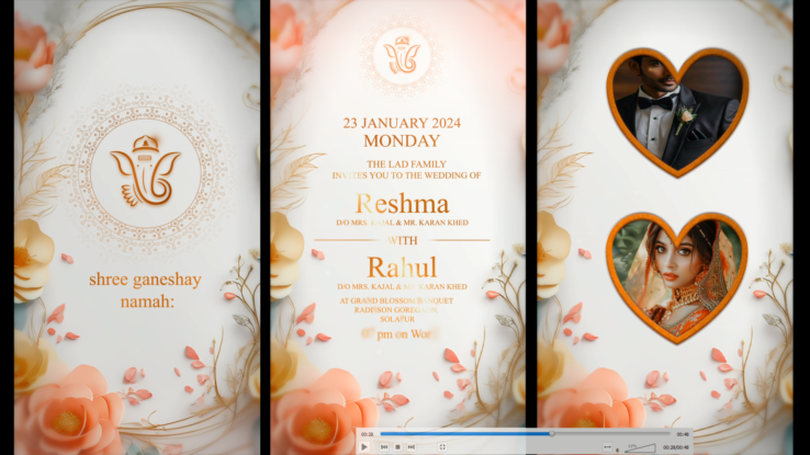 Wedding 3D Invitation Download Free 2025