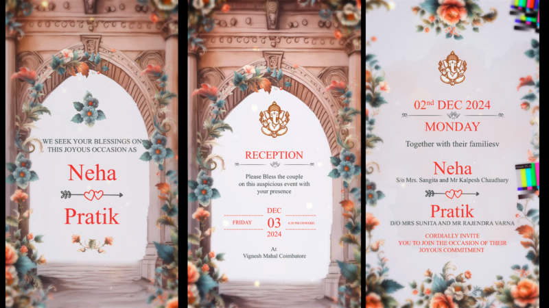 Wedding Invitation video for whatsapp Free Download