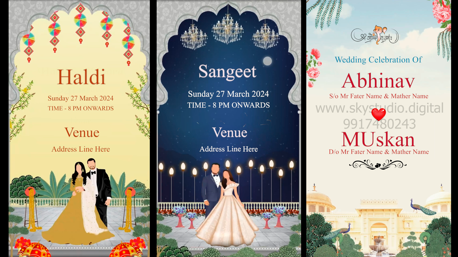 Indian Wedding Invitation WhatsApp Video