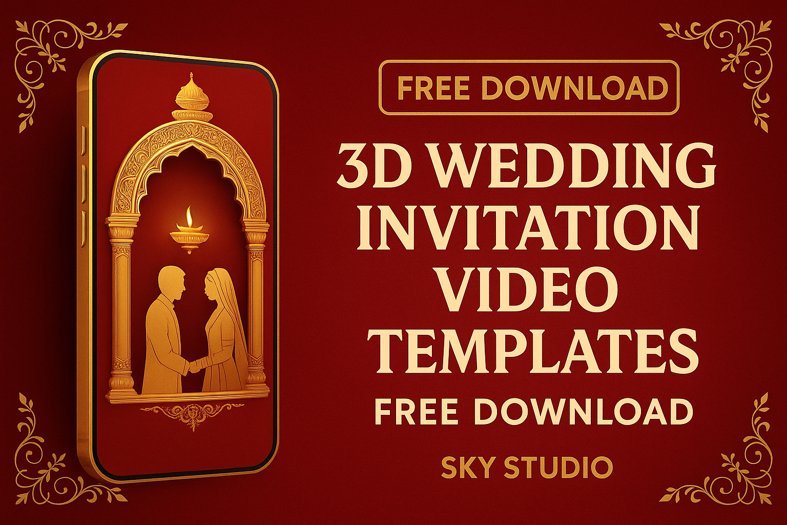 3d wedding invitation video tyemplates